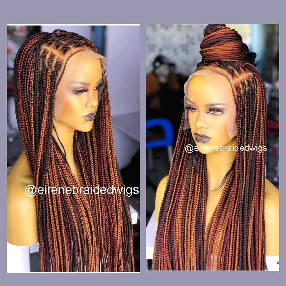 Braided Wigs for Black Women Knotless Box Braid Wig – Full Lace Frontal – Handmade Twist Braid – product image 8