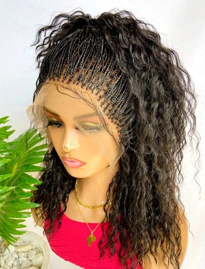 Braided Wigs for Black Women Lace-Front Micro Braided Wig – Boho Deep-Wave Passion Twist – product image 5