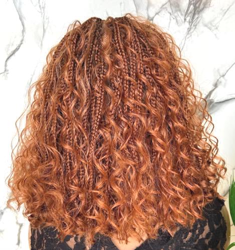Braided Wigs for Black Women Knotless Bob Braid Wig – Boho Goddess Locks – Curly Lace Front – product image 2