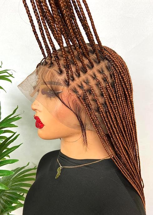 Braided Wigs for Black Women Knotless Box Braided Wig – Long Black Braids – Full Lace – Baby Hair – product image 3