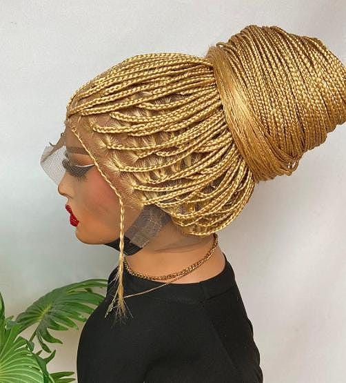 Braided Wigs for Black Women Knotless Box Braided Wig – Long Black Braids – Full Lace – Baby Hair – product image 7