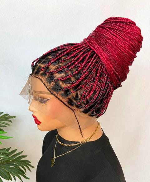 Braided Wigs for Black Women Knotless Box Braided Wig – Long Black Braids with Baby Hair – product image 9