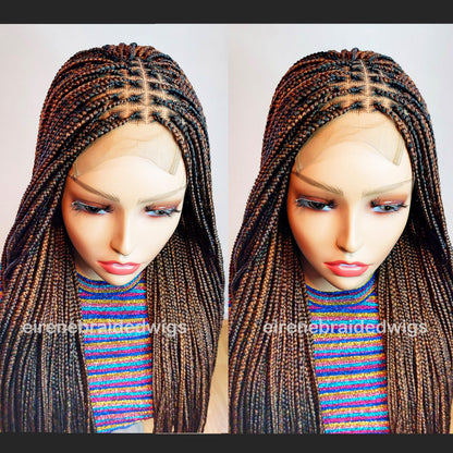 Braided Wigs for Black Women Knotless Box Braid Wig – Full Lace Frontal – Glueless – Handmade – product image 1