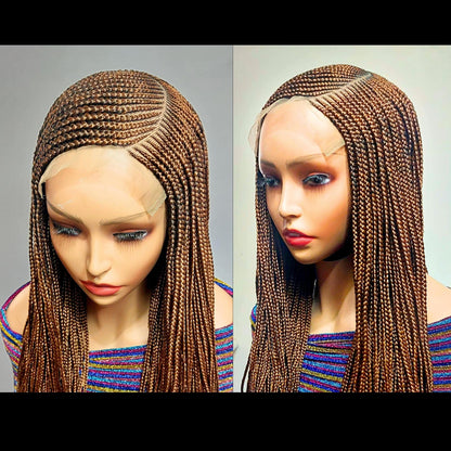 Braided Wigs for Black Women Fulani Braided Wig – Long Ghana Weave – Lace Frontal – product image 1
