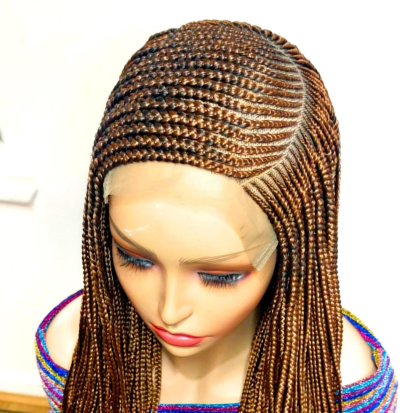 Braided Wigs for Black Women Fulani Braided Wig – Long Ghana Weave – Lace Frontal – product image 2