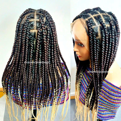 Braided Wigs for Black Women Knotless Braided Wig – Jumbo Box Braids – Baby Hair – Full Lace – 30in – product image 2