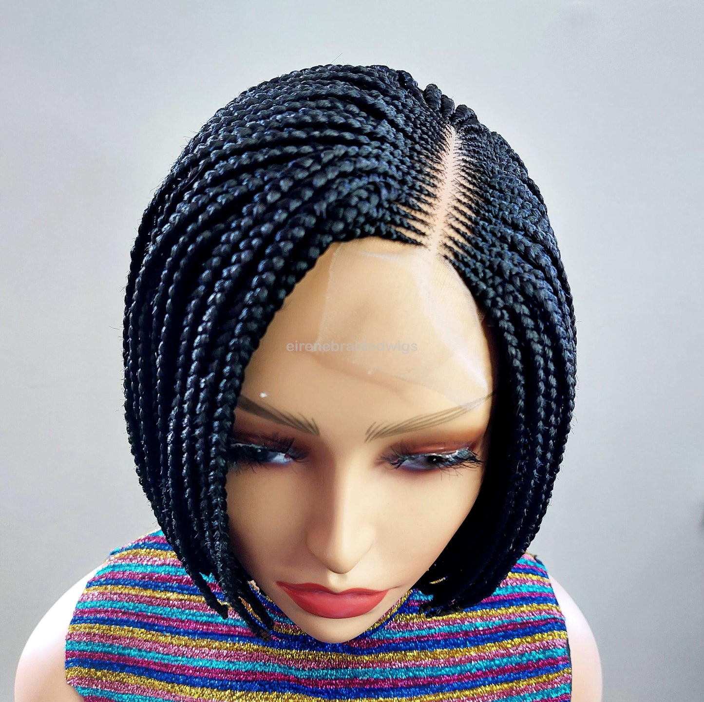 Braided Wigs for Black Women Braided Bob Wig – Lightweight Lace Front Wig for Black Women – product image 1
