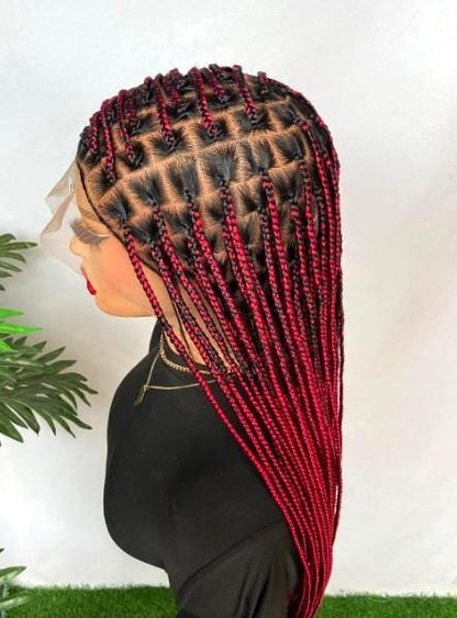 Braided Wigs for Black Women Knotless Box Braided Wig – Long Black Braids with Baby Hair – product image 7