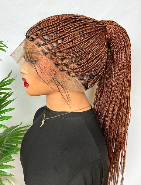 Braided Wigs for Black Women Knotless Box Braided Wig – Long Black Braids – Full Lace – Baby Hair – product image 7