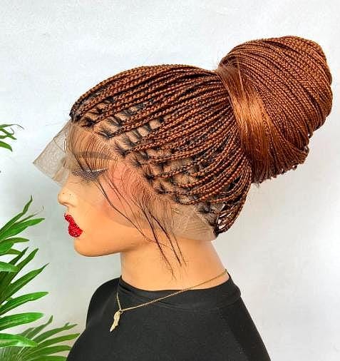 Braided Wigs for Black Women Knotless Box Braided Wig – Long Black Braids – Full Lace – Baby Hair – product image 4