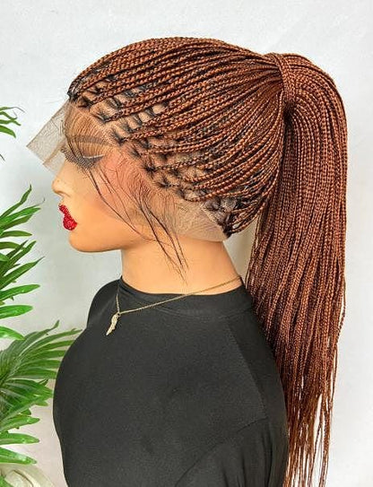 Braided Wigs for Black Women Knotless Box Braided Wig – Long Black Braids with Baby Hair – product image 1