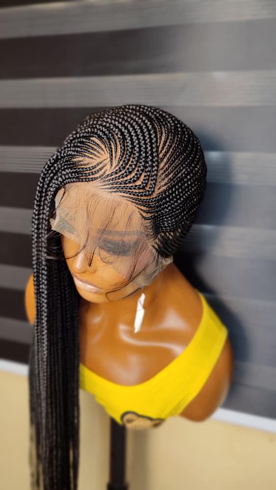 Braided Wigs for Black Women Lemonade Cornrow Braided Wig – 30" Full Lace – Baby Hair – product image 6