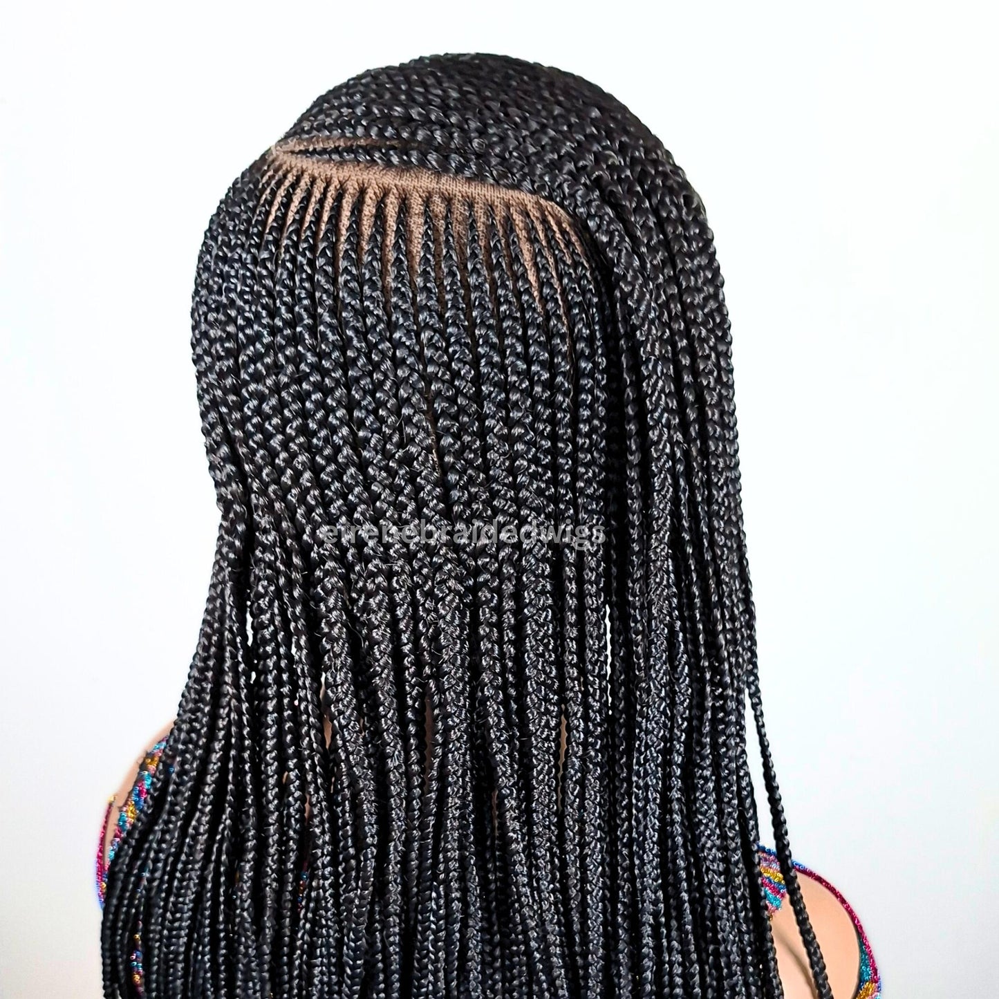 Braided Wigs for Black Women Fulani Braided Wig – Ghana Weave Crochet – Lace Frontal Human Hair – product image 2