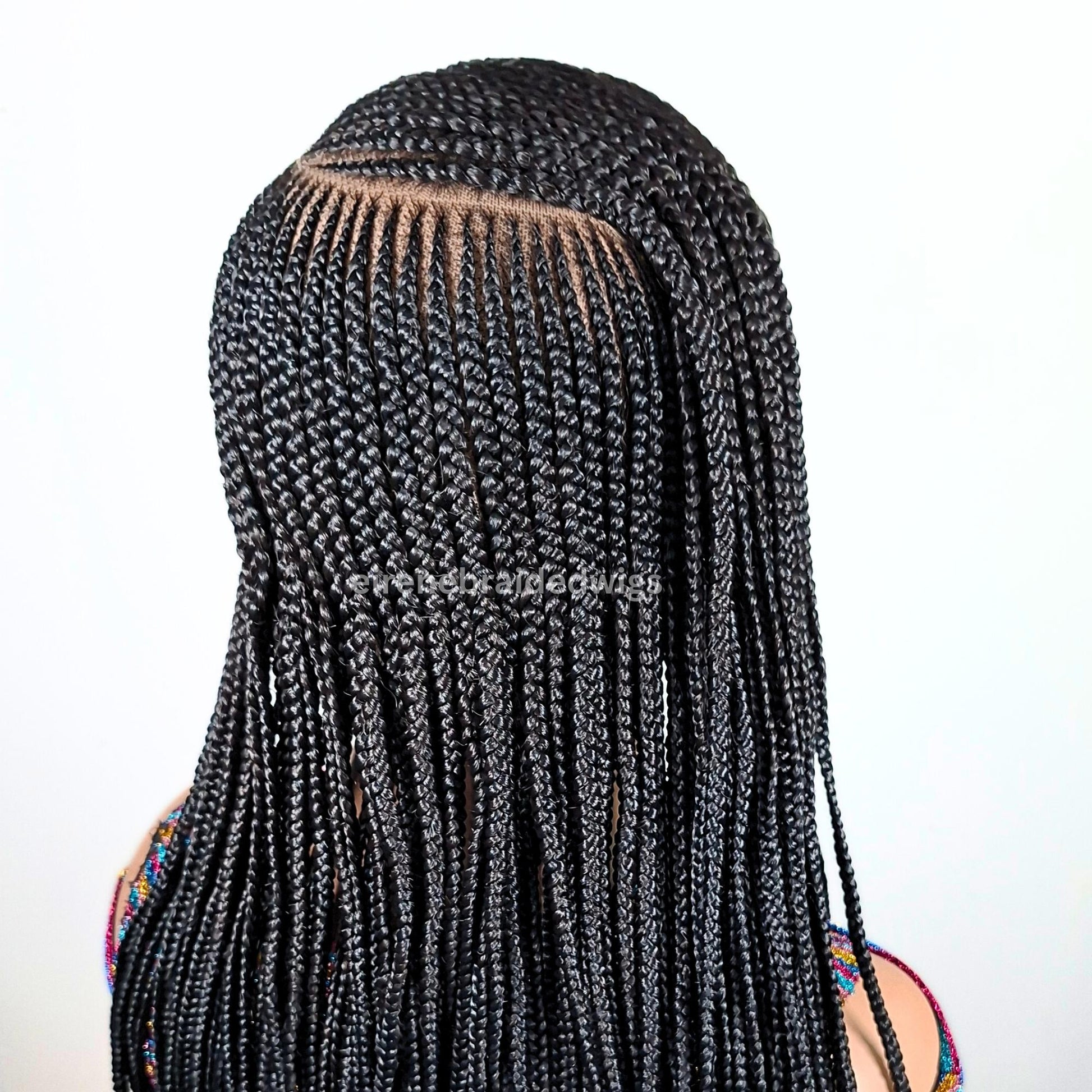 Braided Wigs for Black Women Fulani Braided Wig – Ghana Weave Crochet – Lace Frontal Human Hair – product image 2