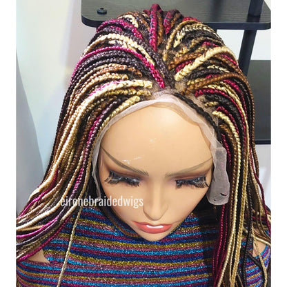 Braided Wigs for Black Women Knotless Box Braid Wig – Full Lace Frontal – Handmade Twist Braid – product image 3
