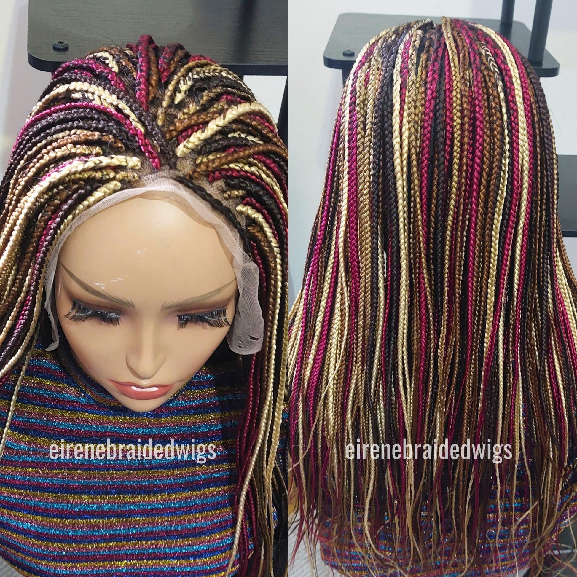 Braided Wigs for Black Women Knotless Box Braid Wig – Full Lace Frontal – Handmade Twist Braid – product image 2