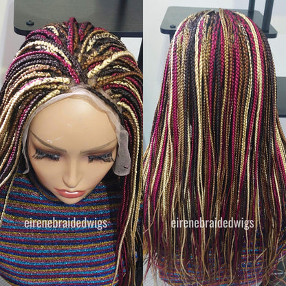 Braided Wigs for Black Women Knotless Box Braid Wig – Full Lace Frontal – Handmade Twist Braid – product image 2