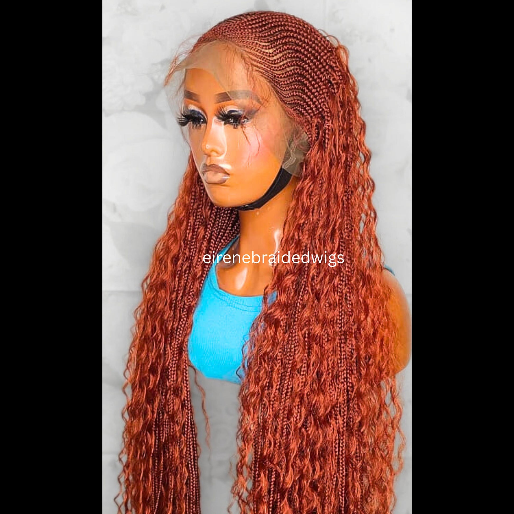 Braided Wigs for Black Women Knotless Boho Goddess Loc Lace Frontal Cornrow Wig French Spanis – product image 3