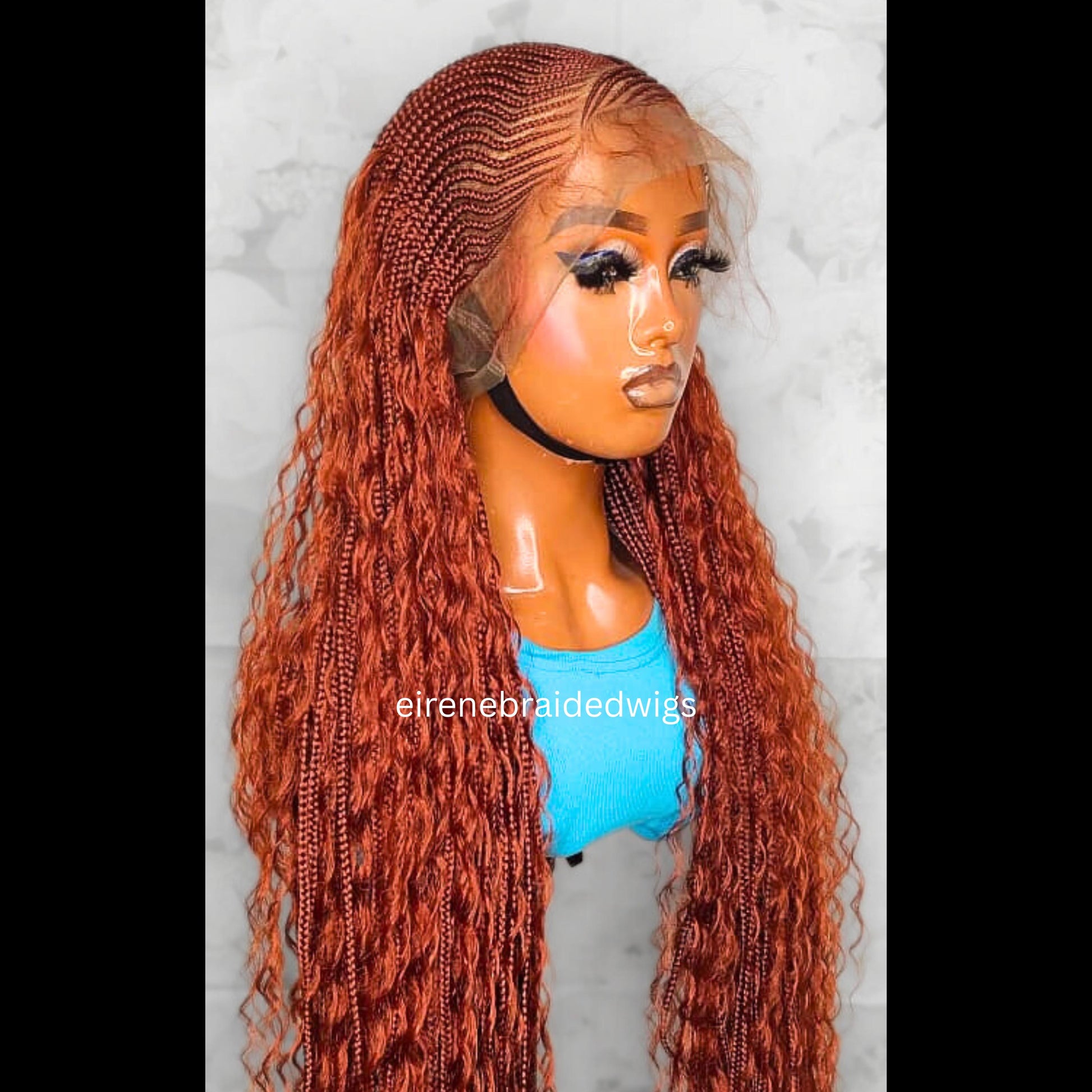 Braided Wigs for Black Women Knotless Boho Goddess Loc Lace Frontal Cornrow Wig French Spanis – product image 6