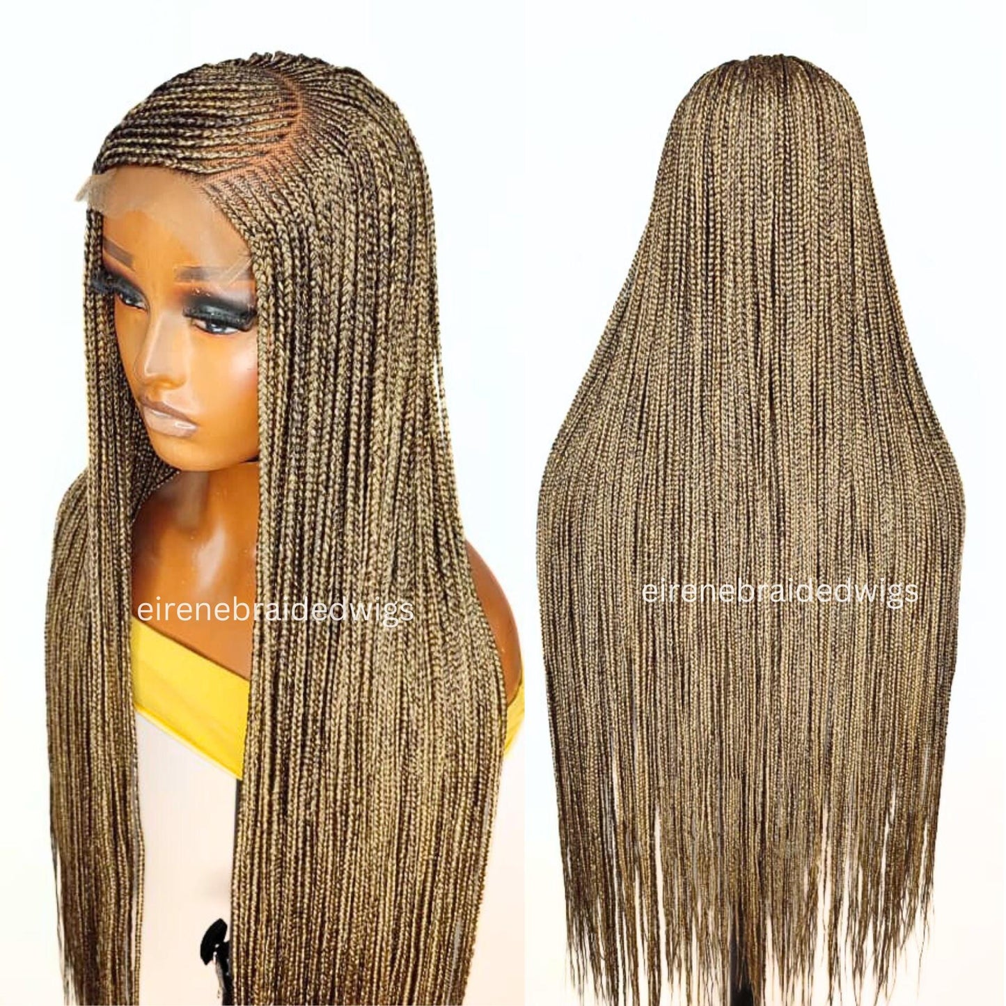 Braided Wigs for Black Women Fulani Braided Wig – Ghana Weave – Cornrow C-Cut – Lace Frontal – product image 2