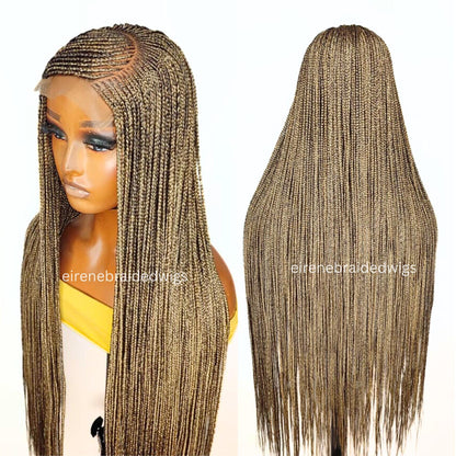 Braided Wigs for Black Women Fulani Braided Wig – Ghana Weave – Cornrow C-Cut – Lace Frontal – product image 2