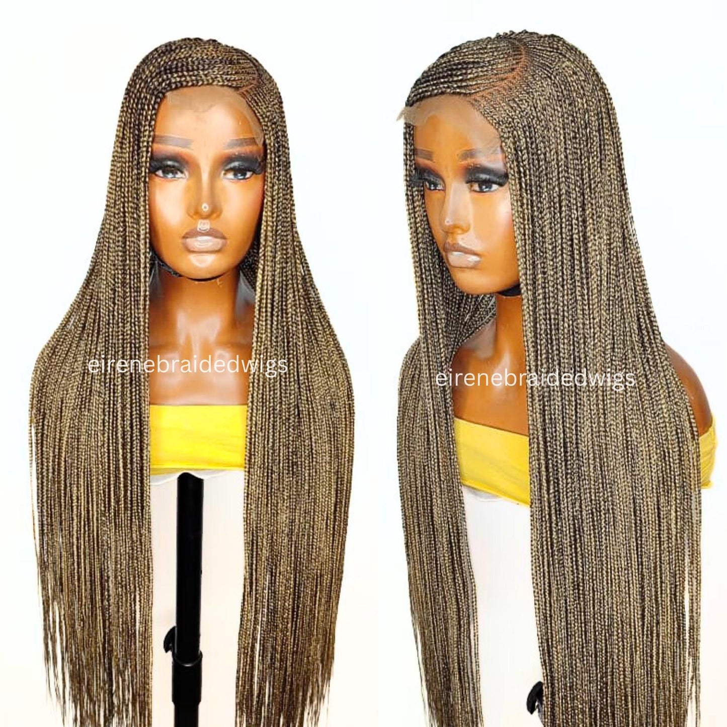 Braided Wigs for Black Women Fulani Braided Wig – Ghana Weave – Cornrow C-Cut – Lace Frontal – product image 3