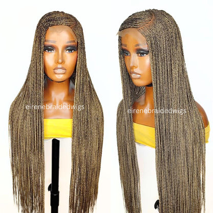 Braided Wigs for Black Women Fulani Braided Wig – Ghana Weave – Cornrow C-Cut – Lace Frontal – product image 3