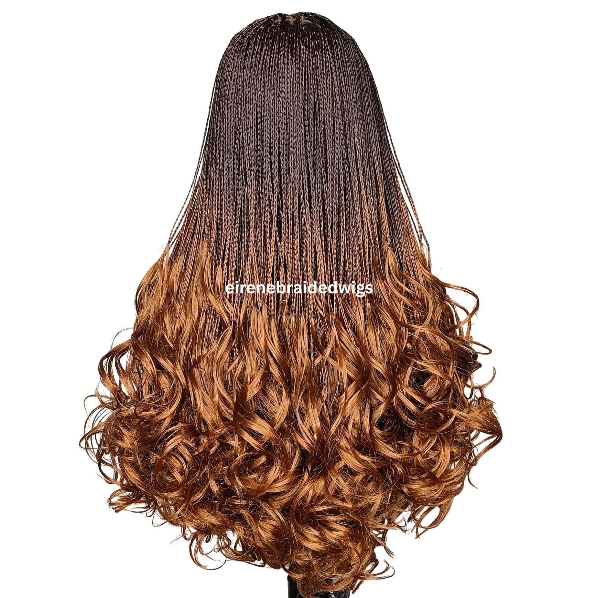 Braided Wigs for Black Women 28" Spanish Curls Braided Wig – Human Hair Lace Front – product image 4