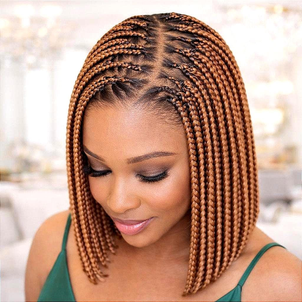 Braided Wigs for Black Women Box Braids Bob Wig – 10 Inch Lace Frontal Wig – product image 4