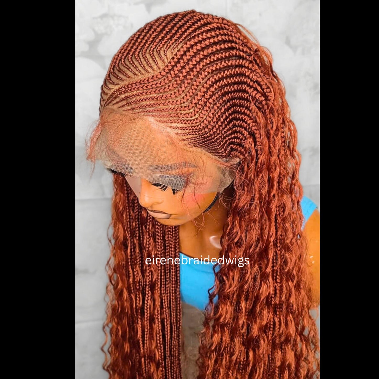 Braided Wigs for Black Women Knotless Boho Goddess Loc Lace Frontal Cornrow Wig French Spanis – product image 2