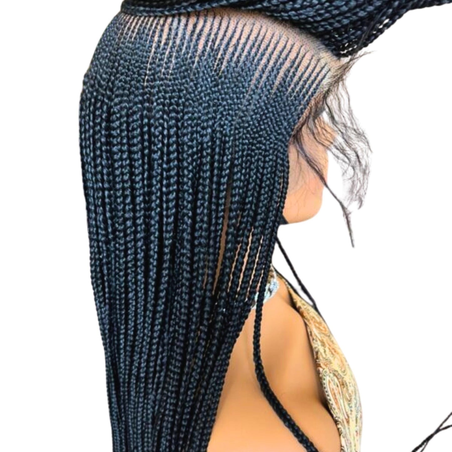 Full Lace Cornrow Braided Wigs for Black Women – Fulani Braid Wig – Ghana Weave Crochet – product image 4