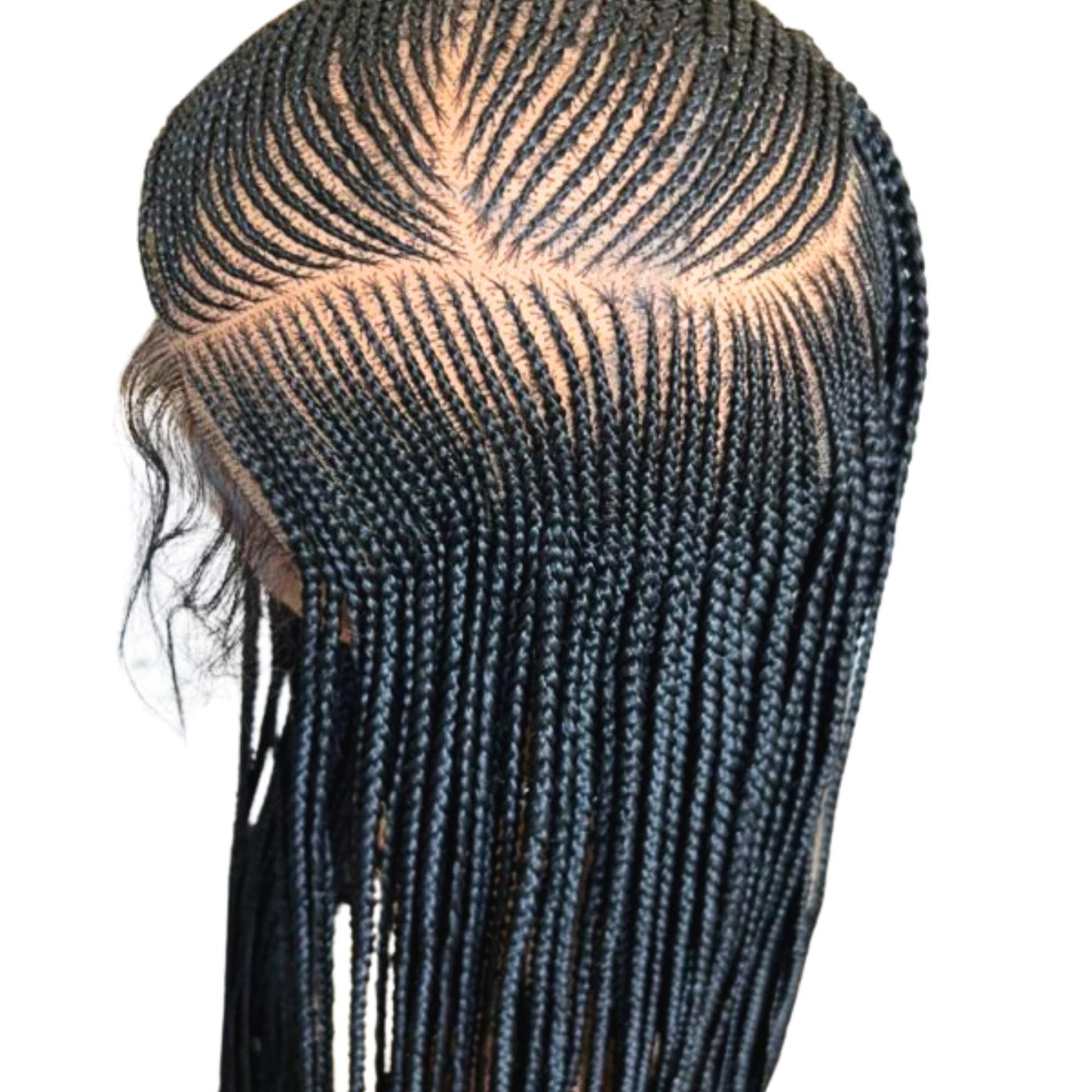 Full Lace Cornrow Braided Wigs for Black Women – Fulani Braid Wig – Ghana Weave Crochet – product image 5