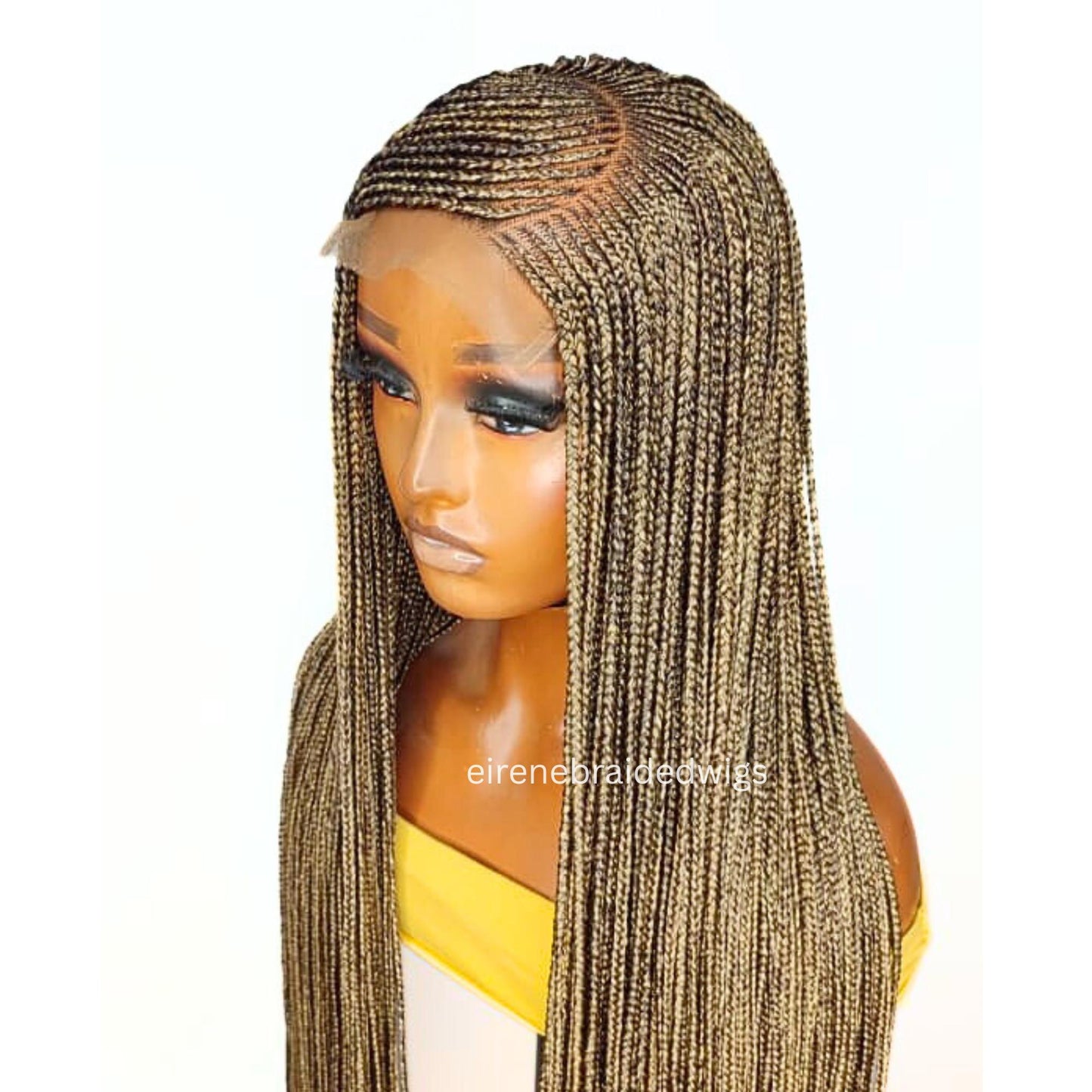 Braided Wigs for Black Women Fulani Braided Wig – Ghana Weave – Cornrow C-Cut – Lace Frontal – product image 1