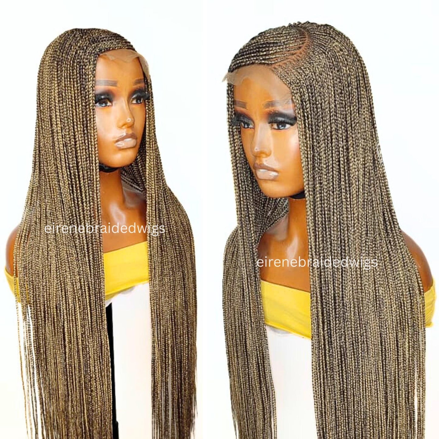 Braided Wigs for Black Women Fulani Braided Wig – Ghana Weave – Cornrow C-Cut – Lace Frontal – product image 4