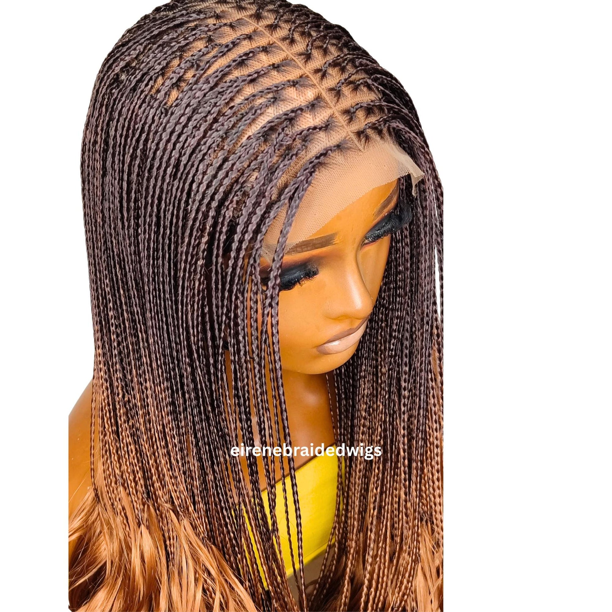 Braided Wigs for Black Women 28" Spanish Curls Braided Wig – Human Hair Lace Front – product image 5
