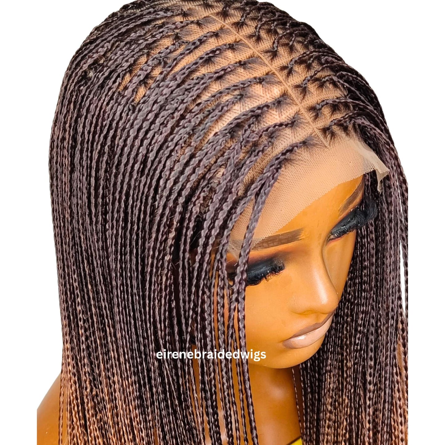 Braided Wigs for Black Women 28" Spanish Curls Braided Wig – Human Hair Lace Front – product image 6