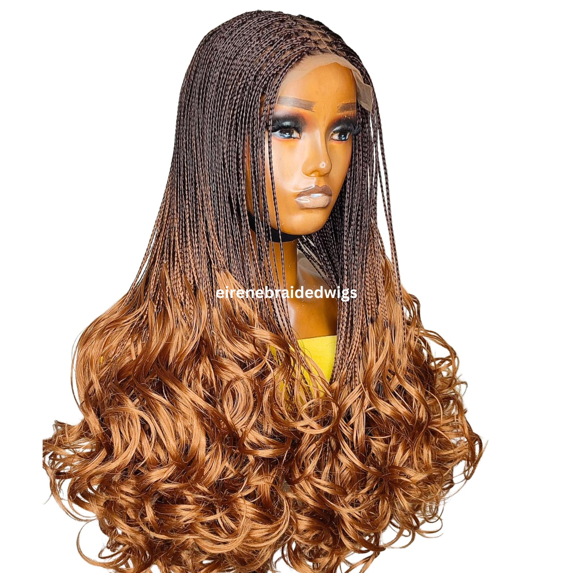 Braided Wigs for Black Women 28" Spanish Curls Braided Wig – Human Hair Lace Front – product image 8