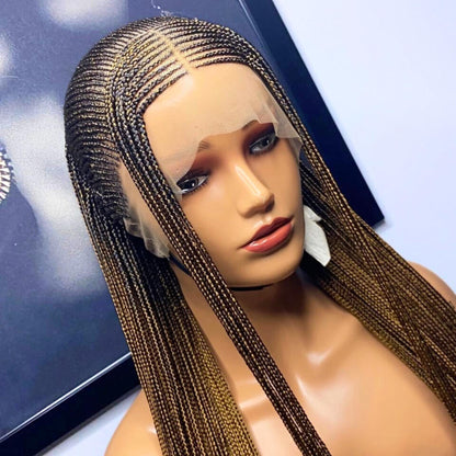 Braided Wigs for Black Women Handmade French Curl Conow Wig – Boho Goddess Locs – Lace Frontal – product image 2