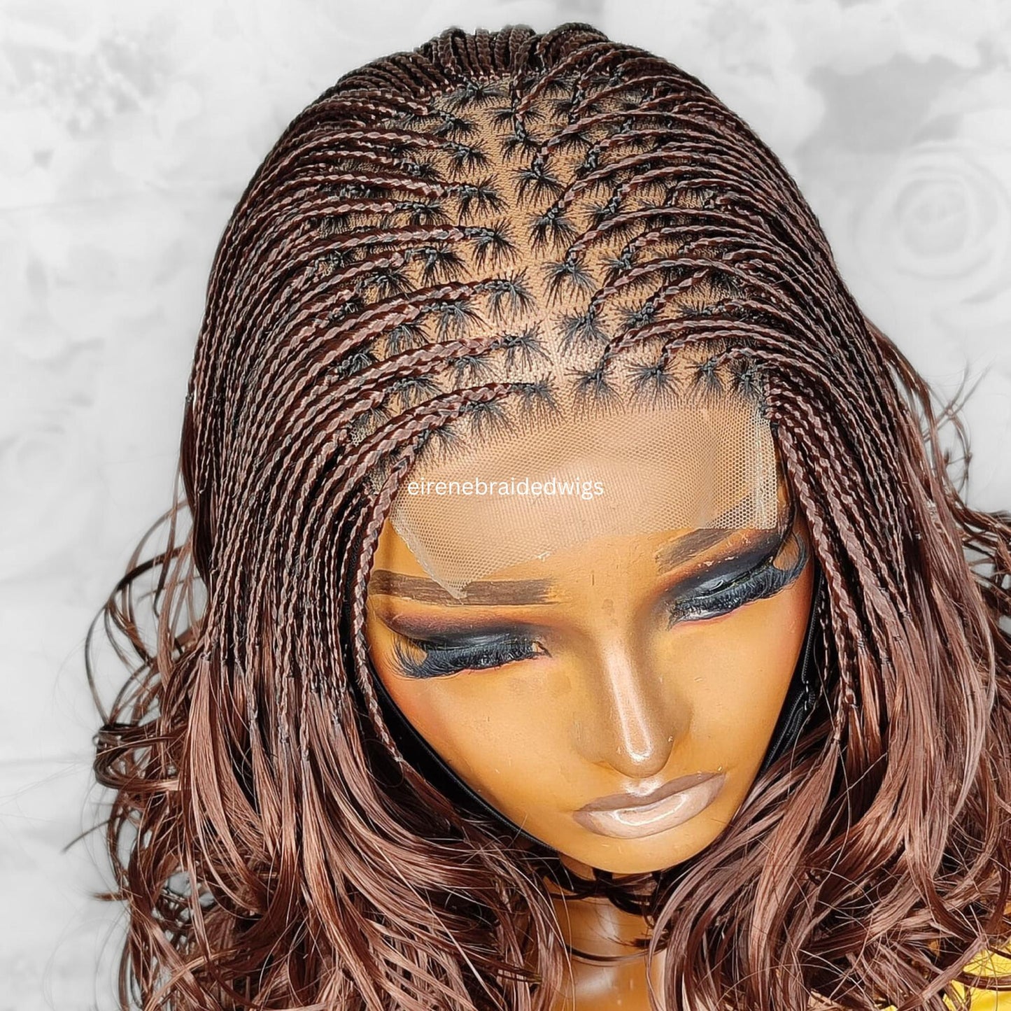 Braided Wigs for Black Women 16in Knotless Spanish Curls Braided Wig – Lace Frontal Box Bob Braids – product image 8