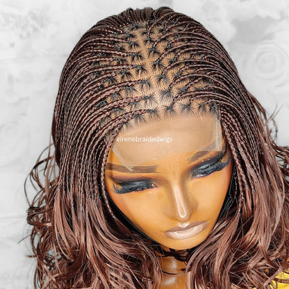 Braided Wigs for Black Women 16in Knotless Spanish Curls Braided Wig – Lace Frontal Box Bob Braids – product image 8