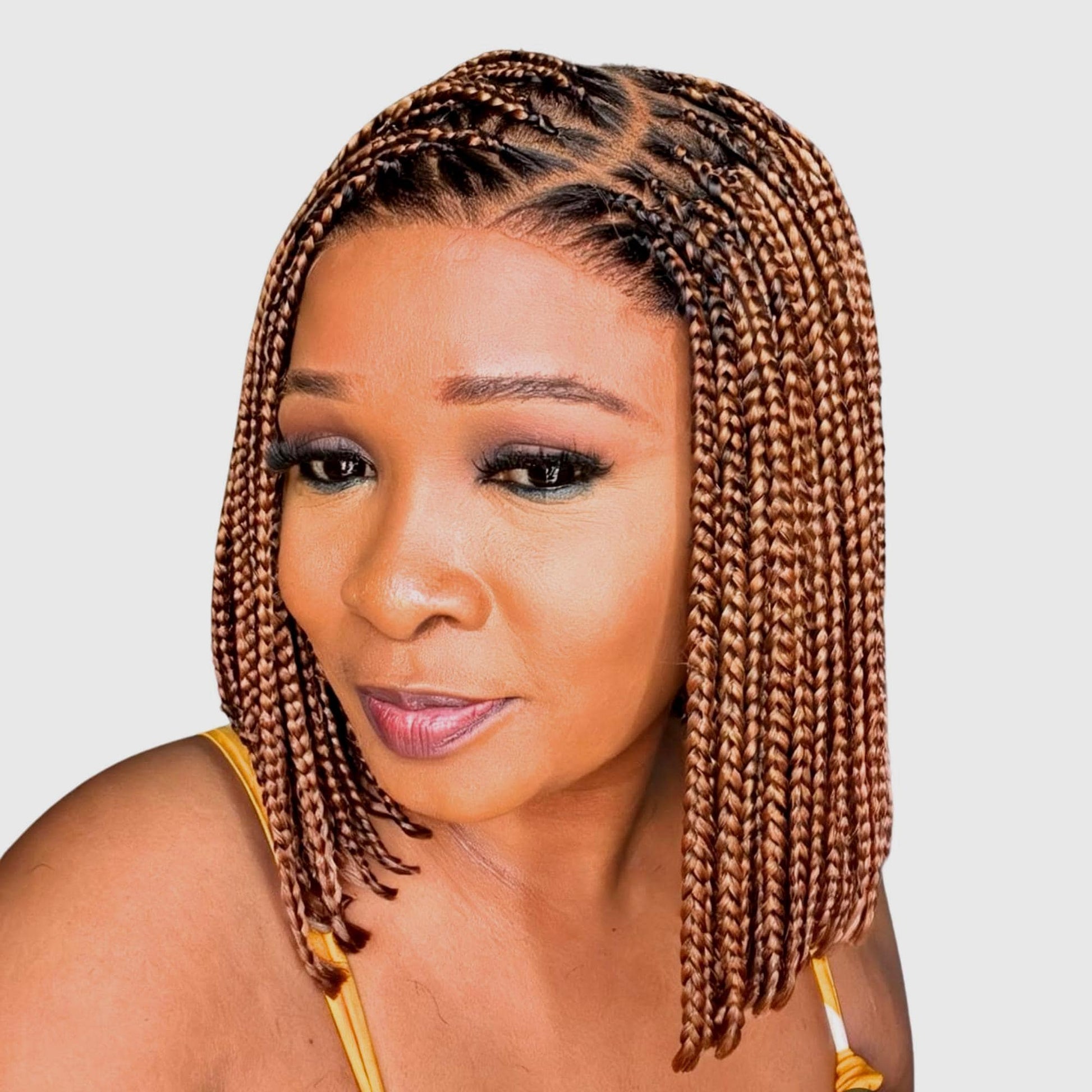 Braided Wigs for Black Women Box Braids Bob Wig – 10 Inch Lace Frontal Wig – product image 8