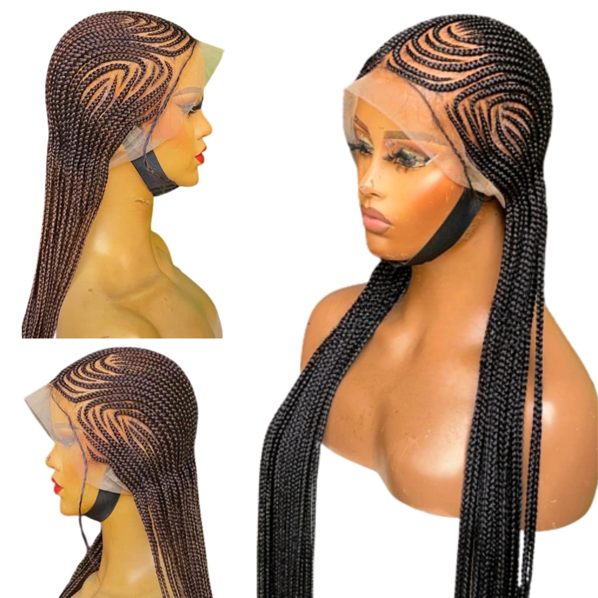 Braided Wigs for Black Women 30 Inch Lemonade Braided Wig – Full Lace – Baby Hair – product image 3