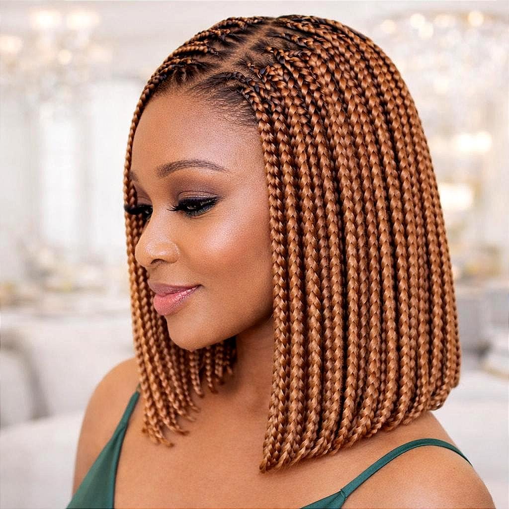 Braided Wigs for Black Women Box Braids Bob Wig – 10 Inch Lace Frontal Wig – product image 5