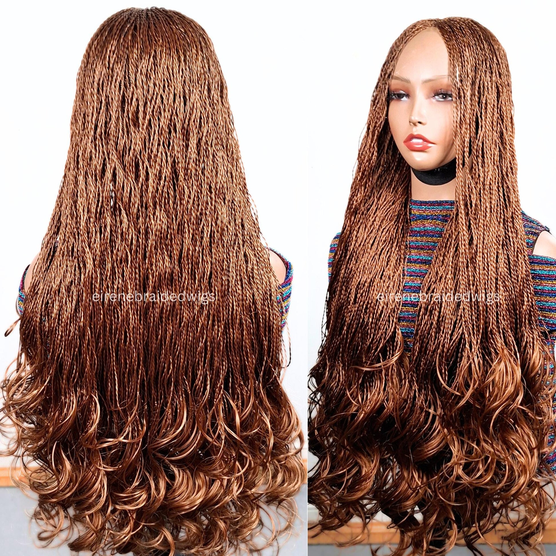 Braided Wigs for Black Women 30 Inch Micro Twist Braided Wig – Boho Goddess Locks – 2x4 Lace – product image 1