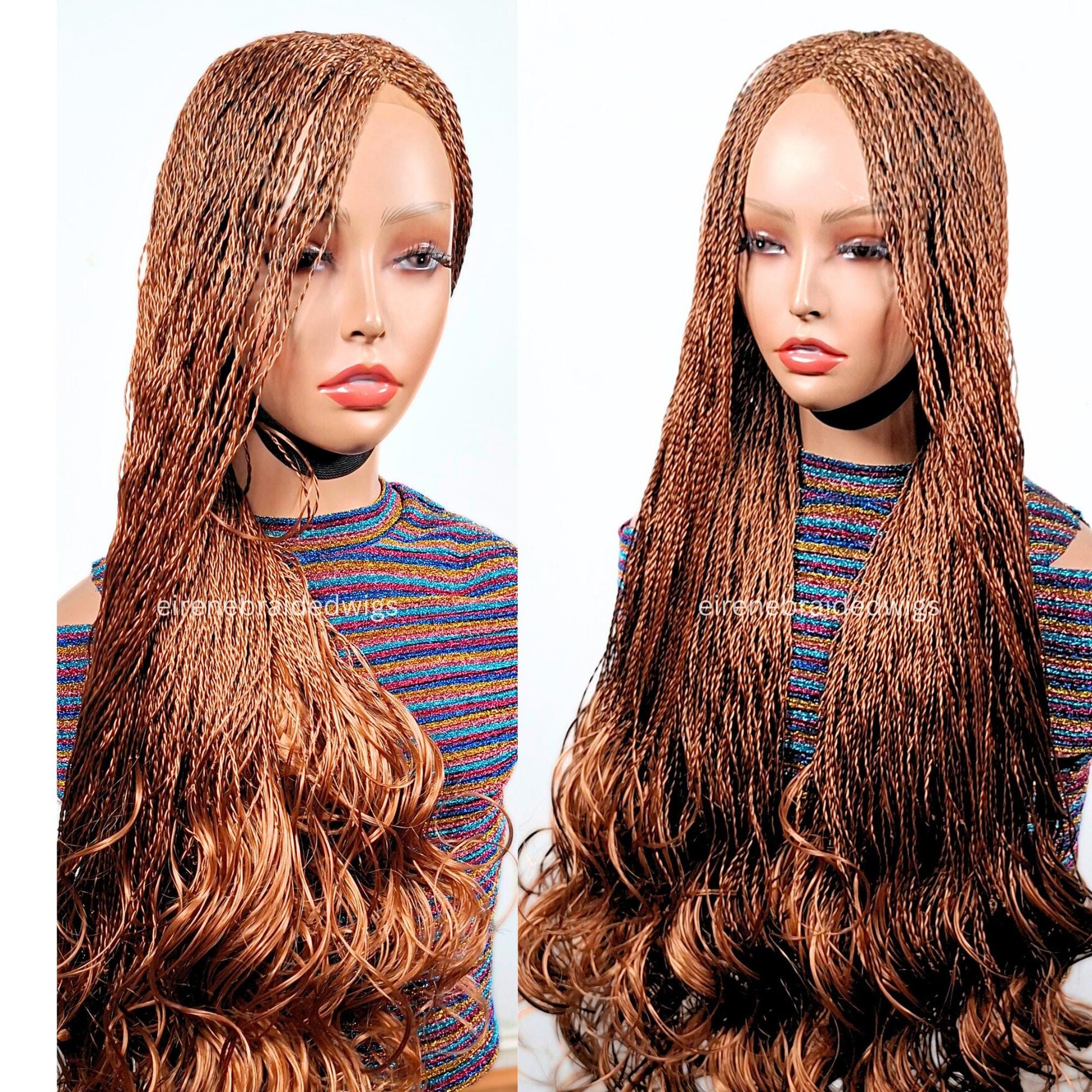 Braided Wigs for Black Women 30 Inch Micro Twist Braided Wig – Boho Goddess Locks – 2x4 Lace – product image 4