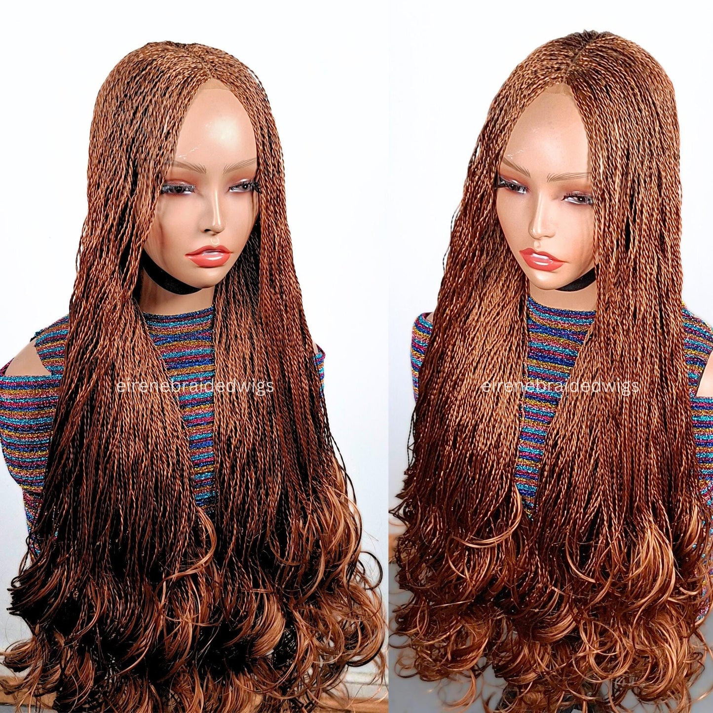 Braided Wigs for Black Women 30 Inch Micro Twist Braided Wig – Boho Goddess Locks – 2x4 Lace – product image 2