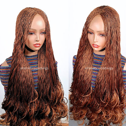 Braided Wigs for Black Women 30 Inch Micro Twist Braided Wig – Boho Goddess Locks – 2x4 Lace – product image 2