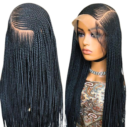 Full Lace Cornrow Braided Wigs for Black Women – Fulani Braid Wig – Ghana Weave Crochet – product image 2