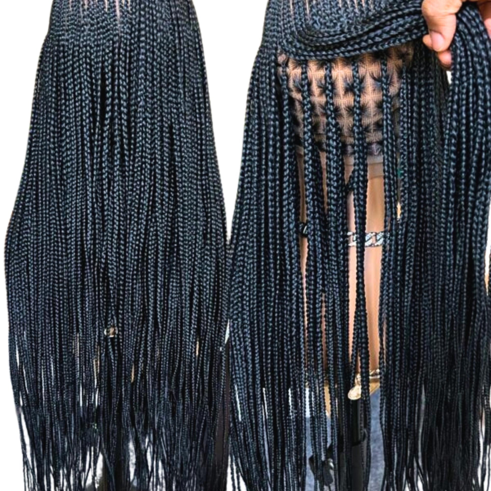 Full Lace Cornrow Braided Wigs for Black Women – Fulani Braid Wig – Ghana Weave Crochet – product image 8