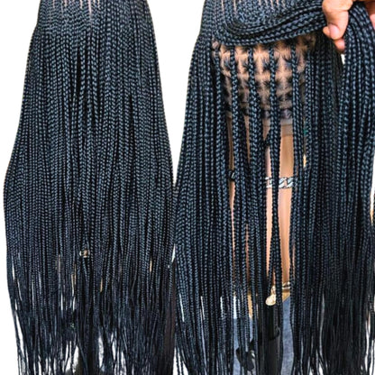 Full Lace Cornrow Braided Wigs for Black Women – Fulani Braid Wig – Ghana Weave Crochet – product image 8